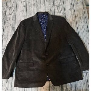 Chaps Ralph Lauren Mens 50R Brown Corduroy Blazer Sport Coat Suit Jacket EUC